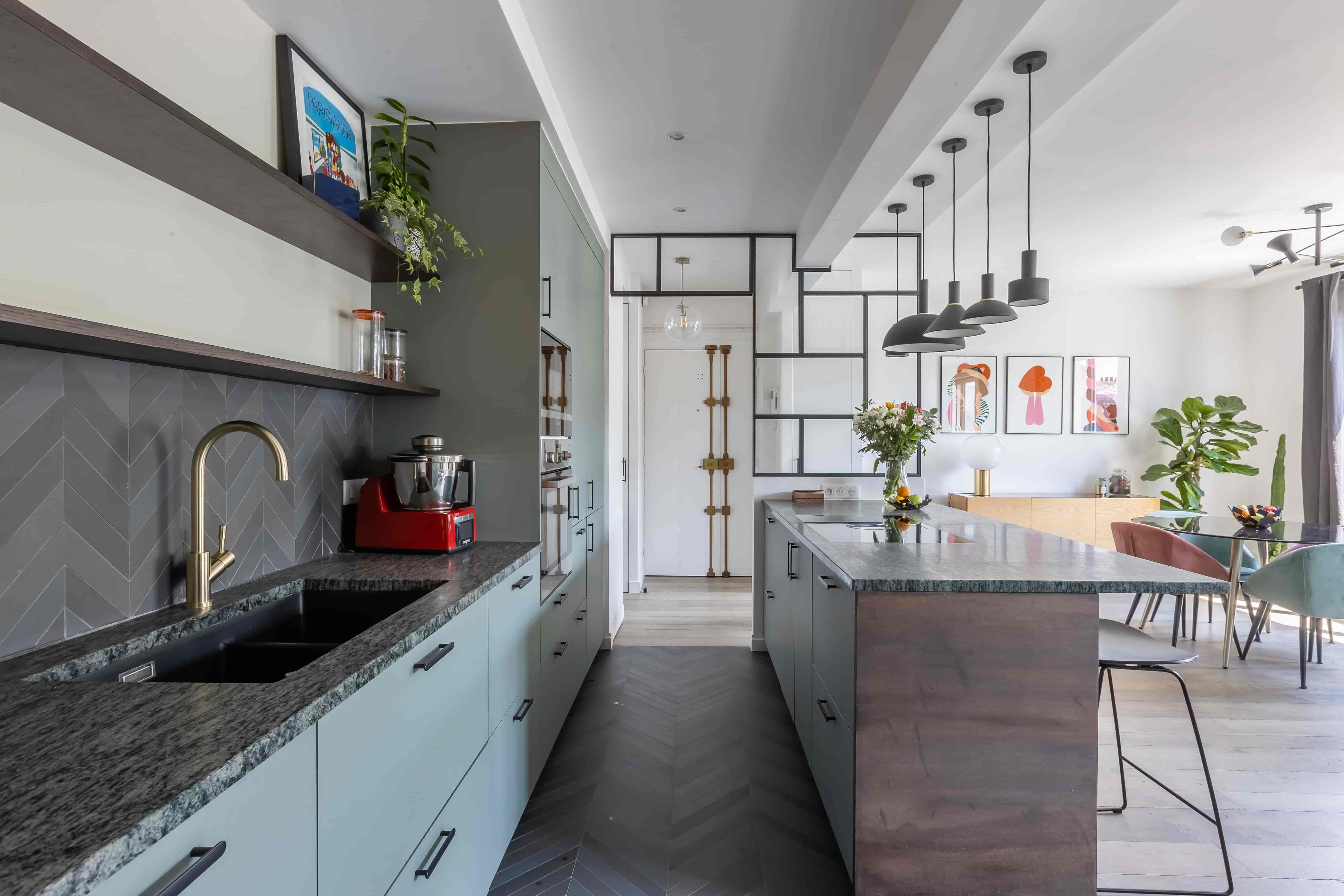 Cuisine créée et décorée par un architecte d’intérieur