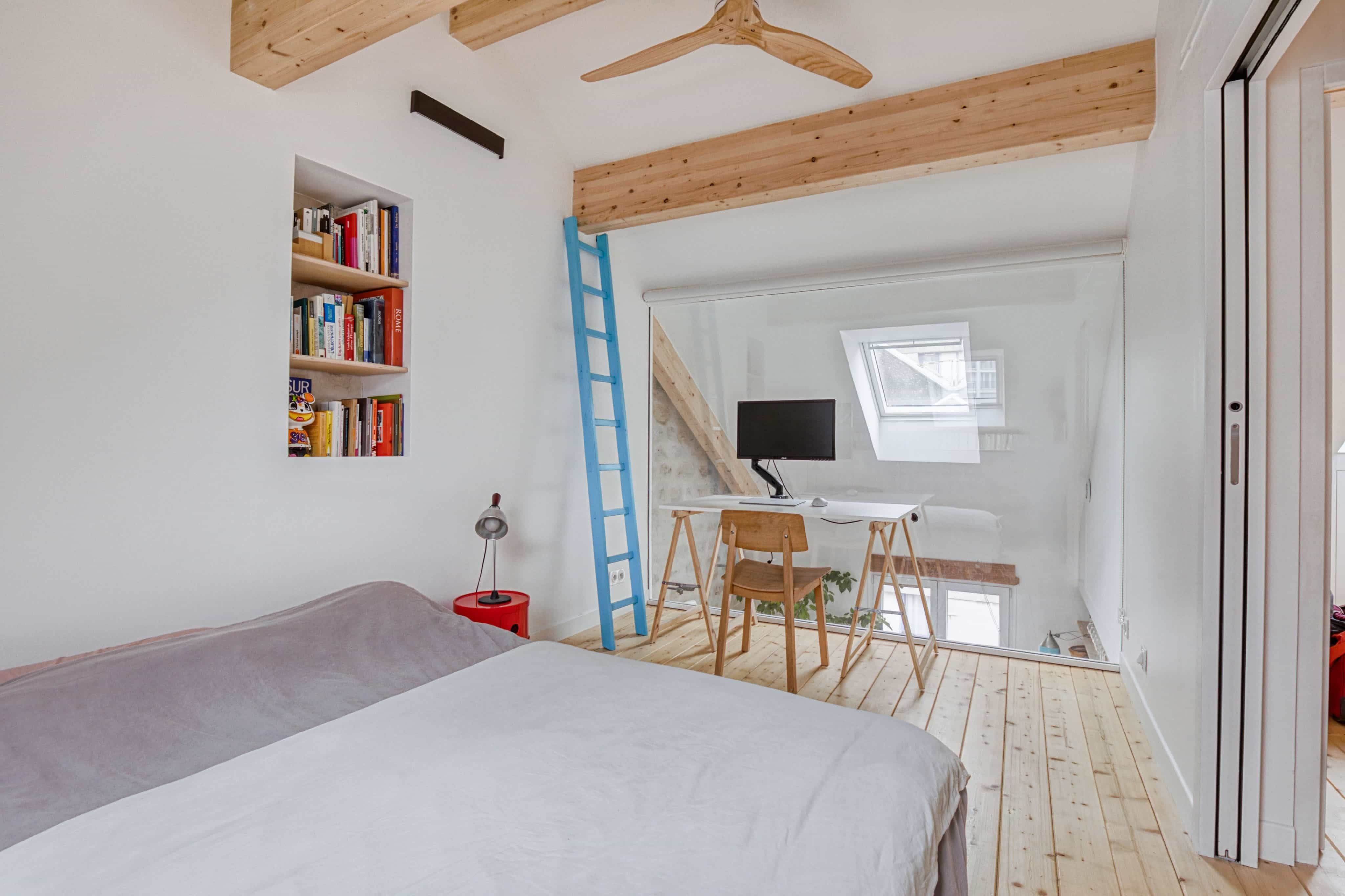 Ces combles aménagées ont permis de créer deux chambres supplémentaires